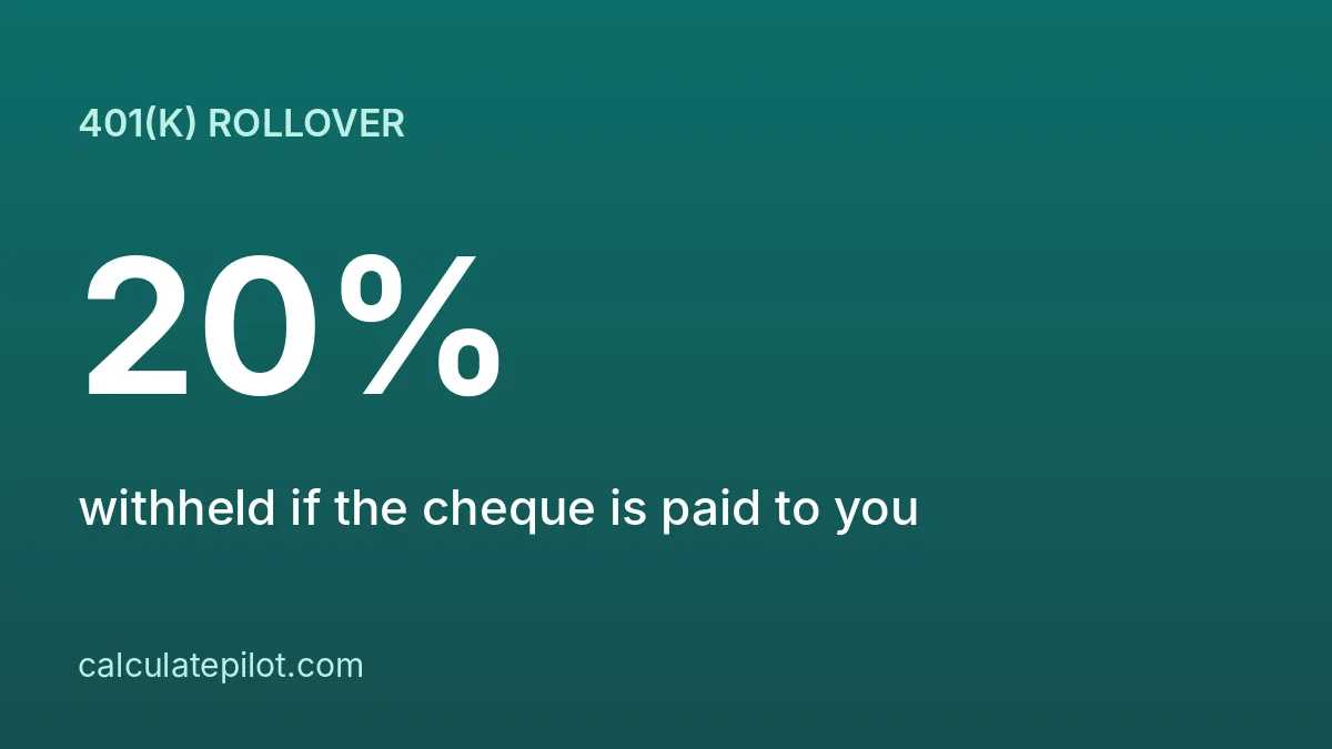 Direct rollover versus a cheque paid to you