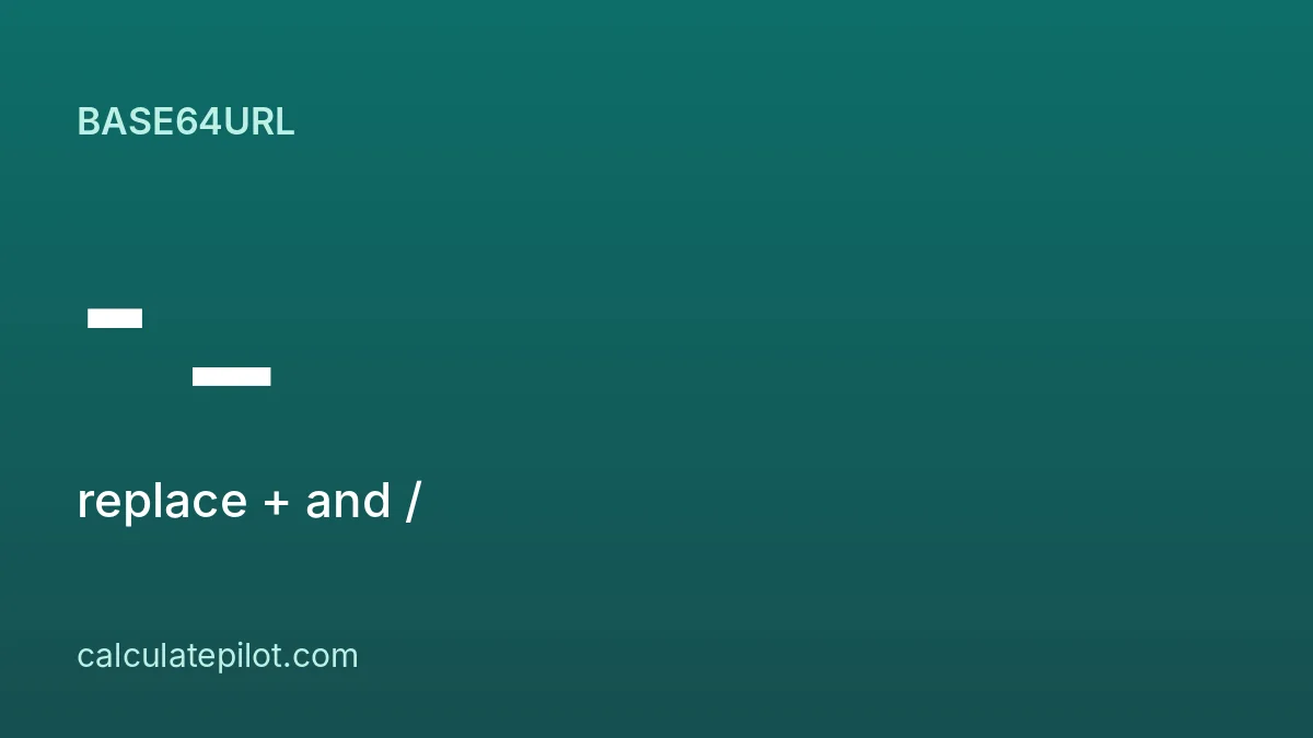 Base64url compared with standard Base64