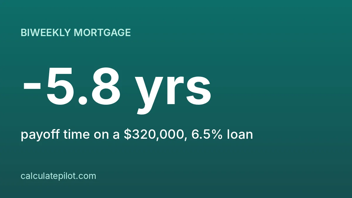 Biweekly mortgage payments save about 94 thousand dollars