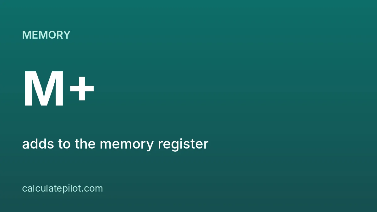 Calculator memory keys explained