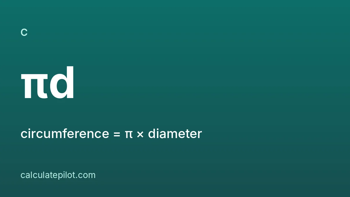Circumference of a circle formula