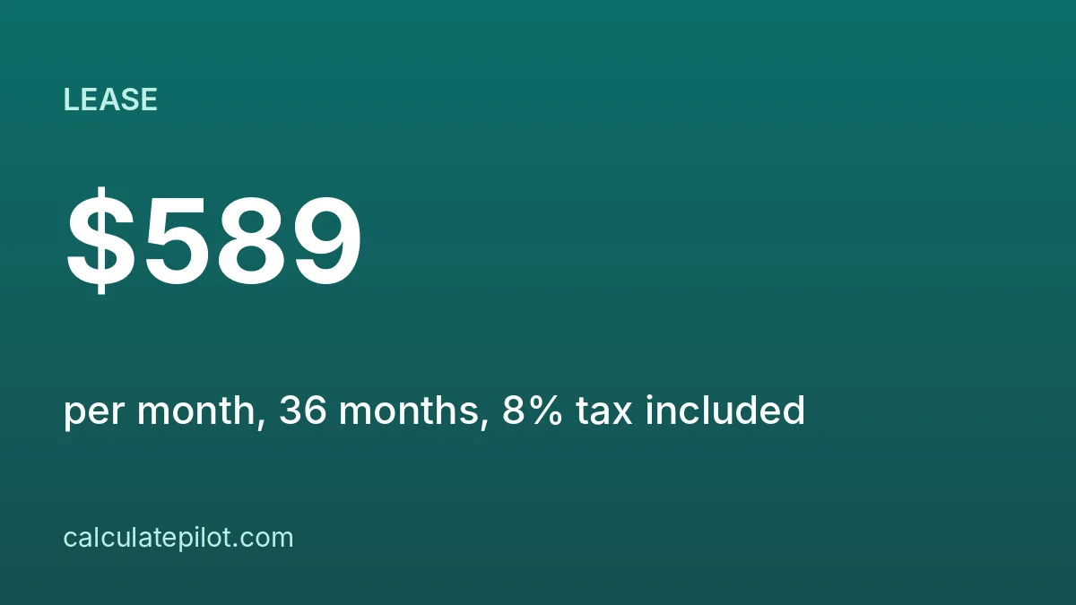 How to calculate a car lease payment