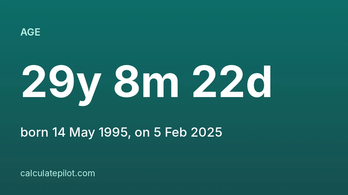 Calculating exact age from date of birth