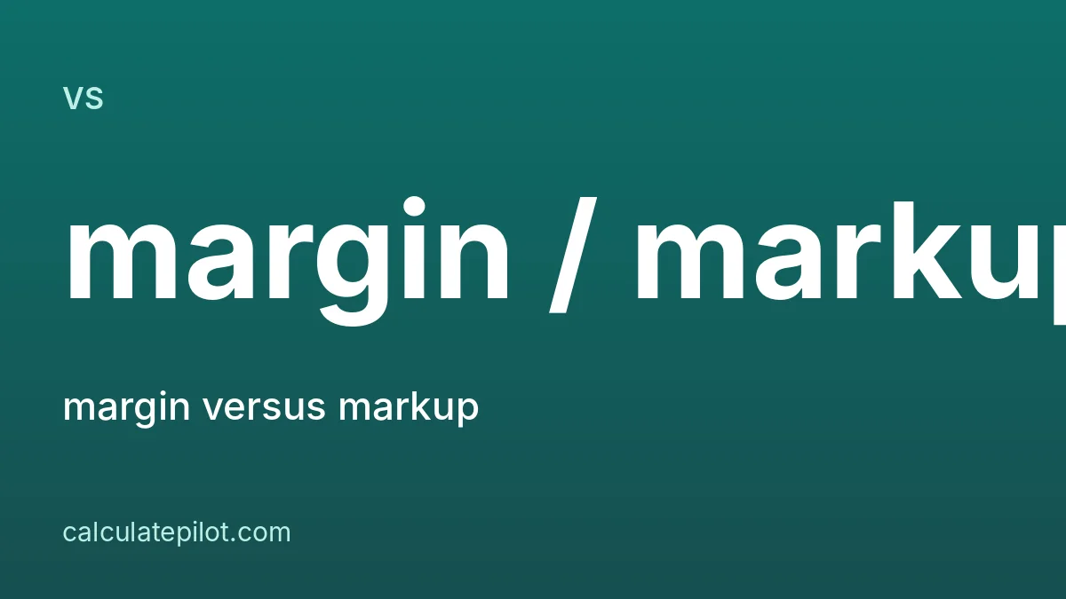 Margin versus markup conversion chart