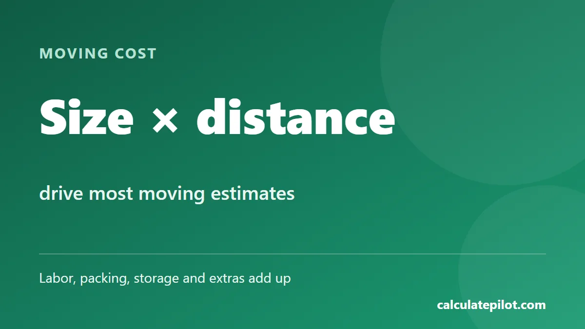 Home size and distance are the main drivers of moving cost