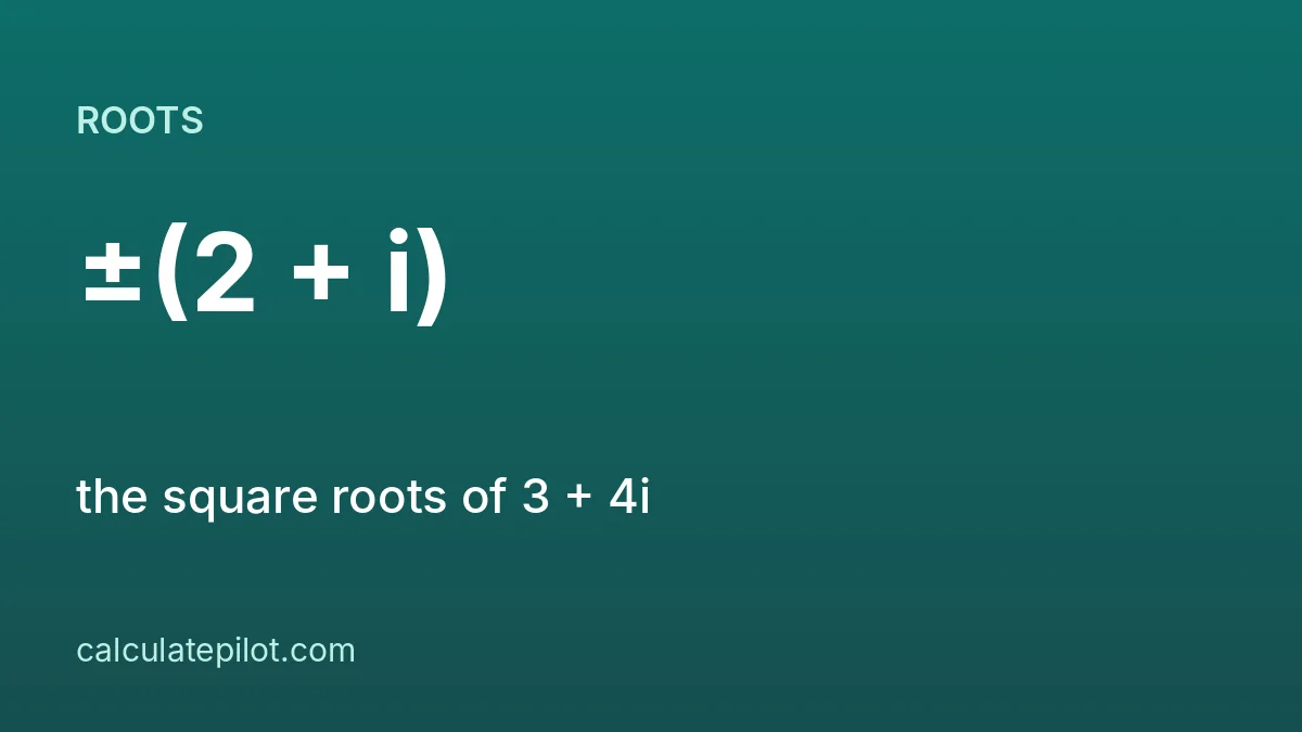 Roots of complex numbers
