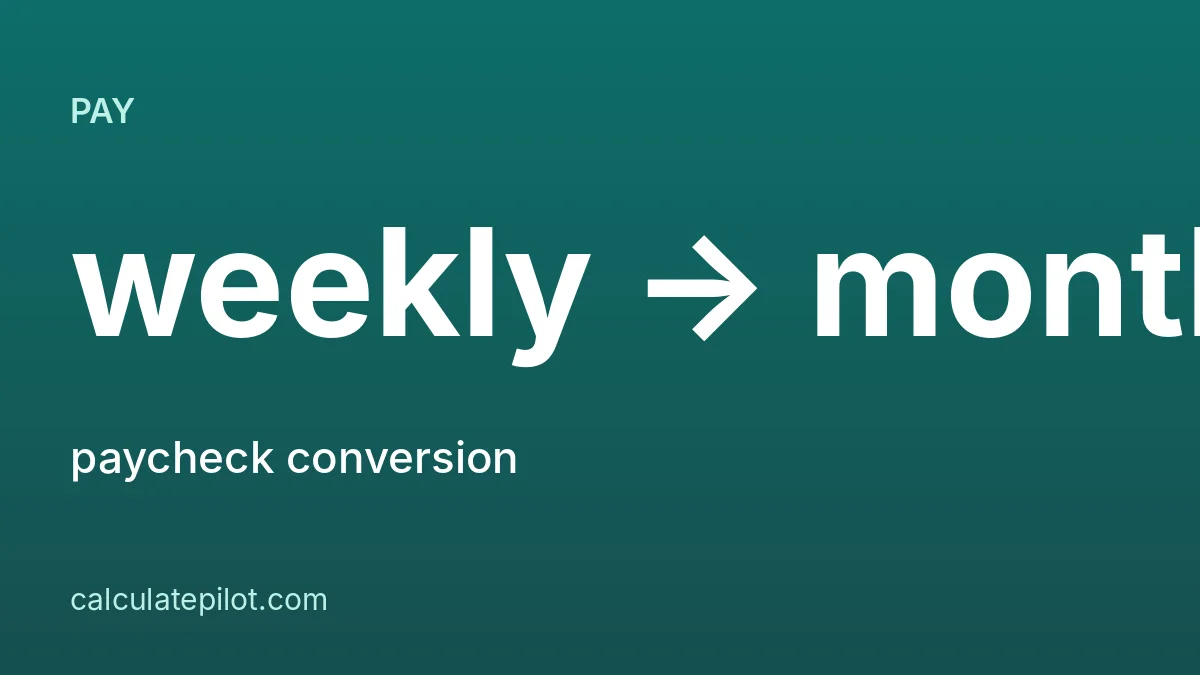 Paycheck to monthly income conversion